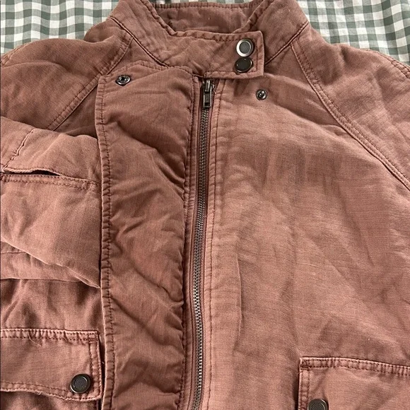 Free People linen blend Bomber Jacket - Picture 5 of 5